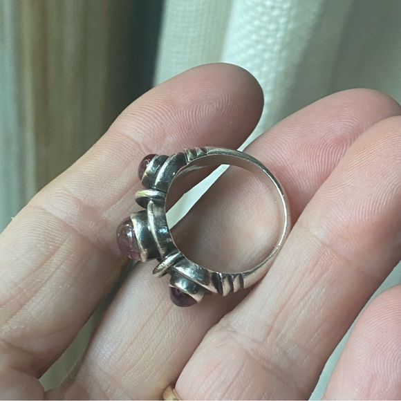 Sterling pink tourmaline ring - Picture 7 of 10